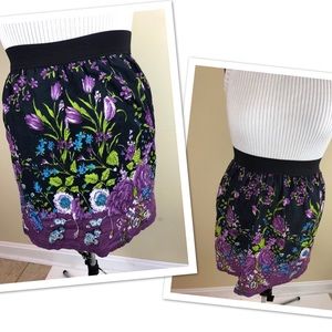 Fire Los Angeles medium floral Aline skirt cotton